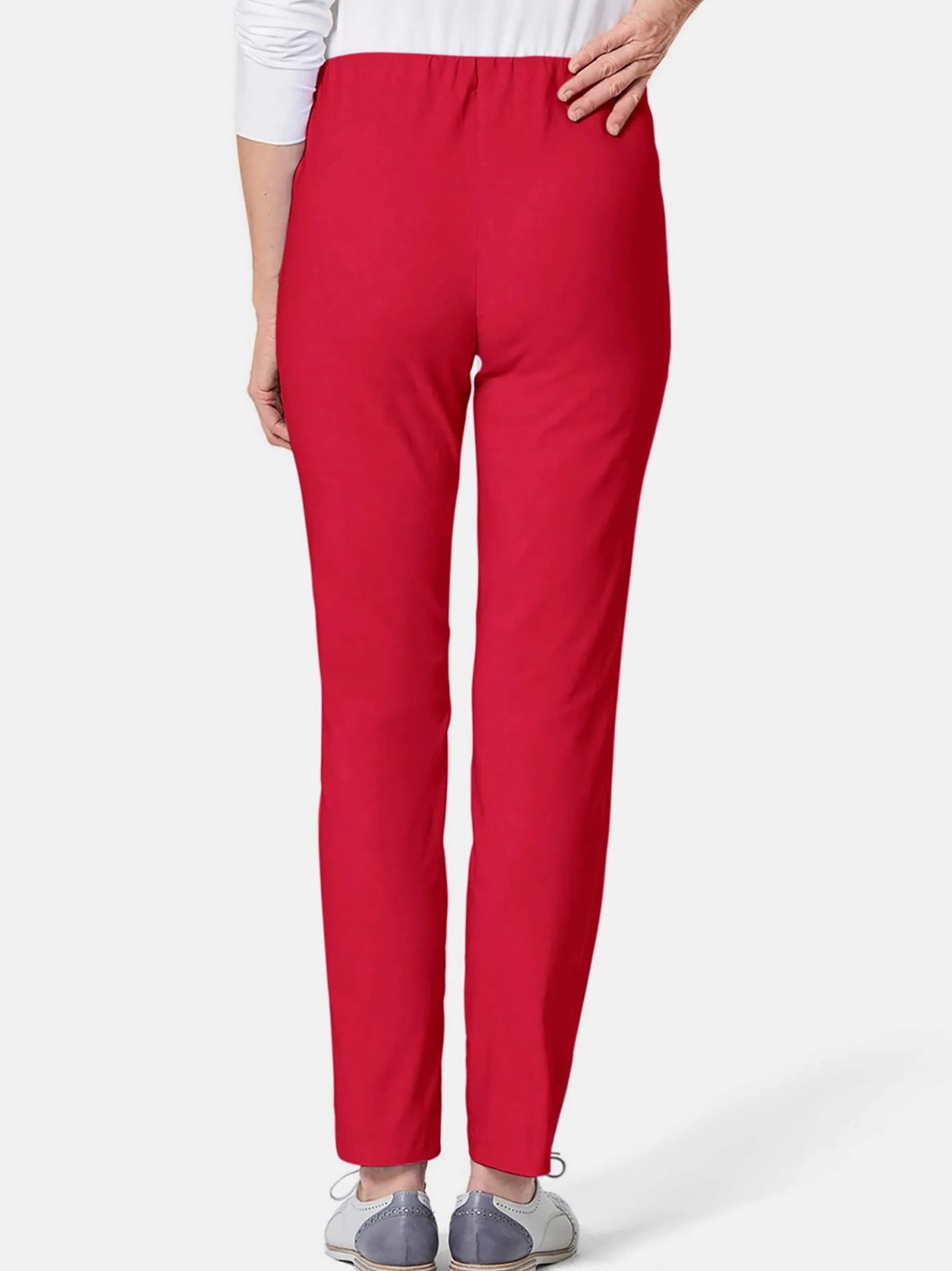 Goldner Damen Lange Hosen in rot