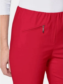 Goldner Damen Lange Hosen in rot