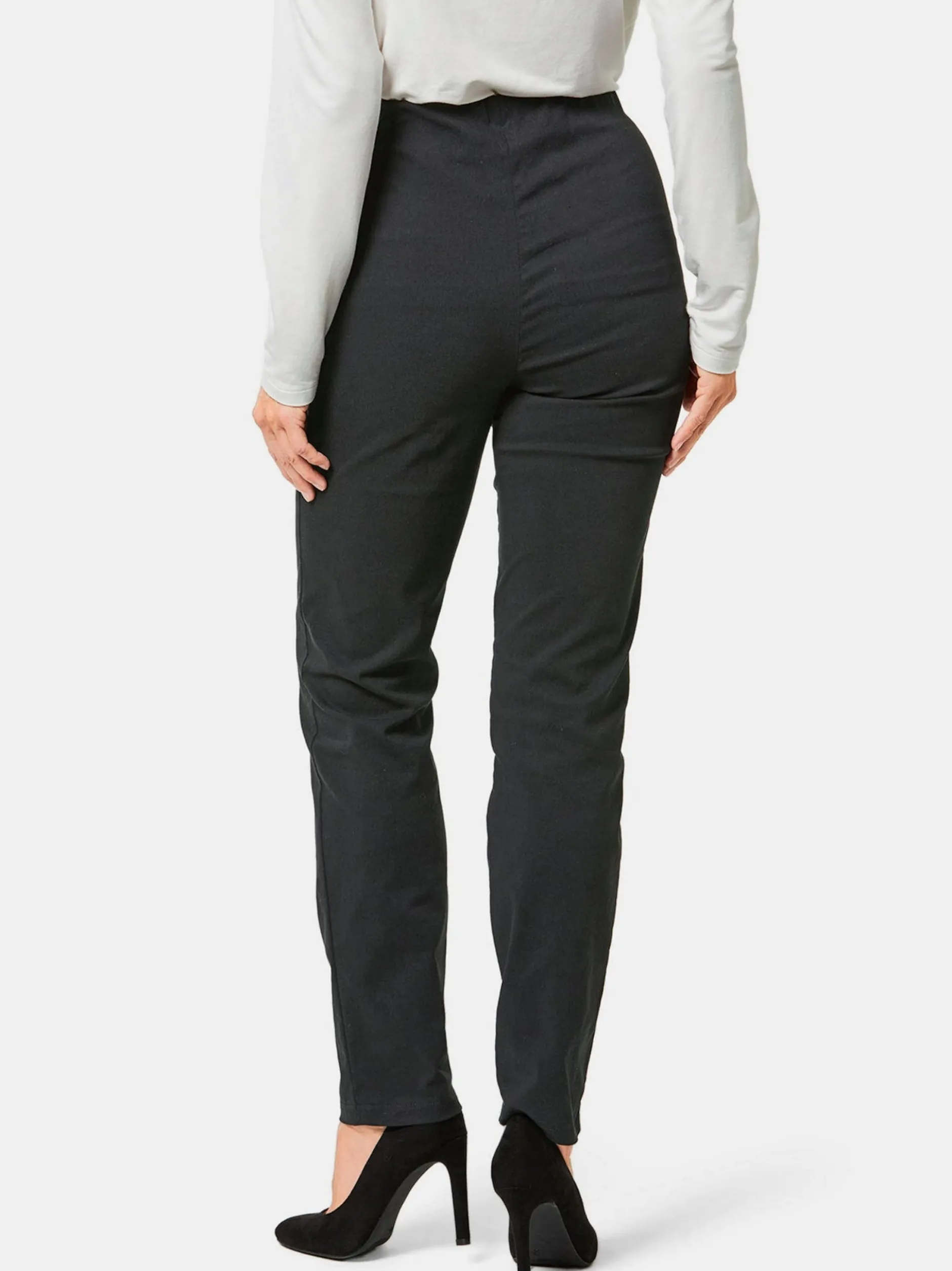 Goldner Damen Lange Hosen in schwarz