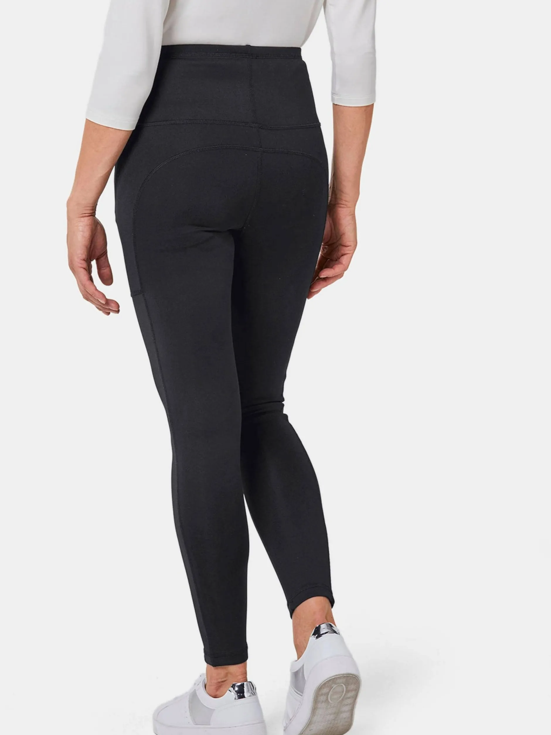 Goldner Damen Leggings in schwarz
