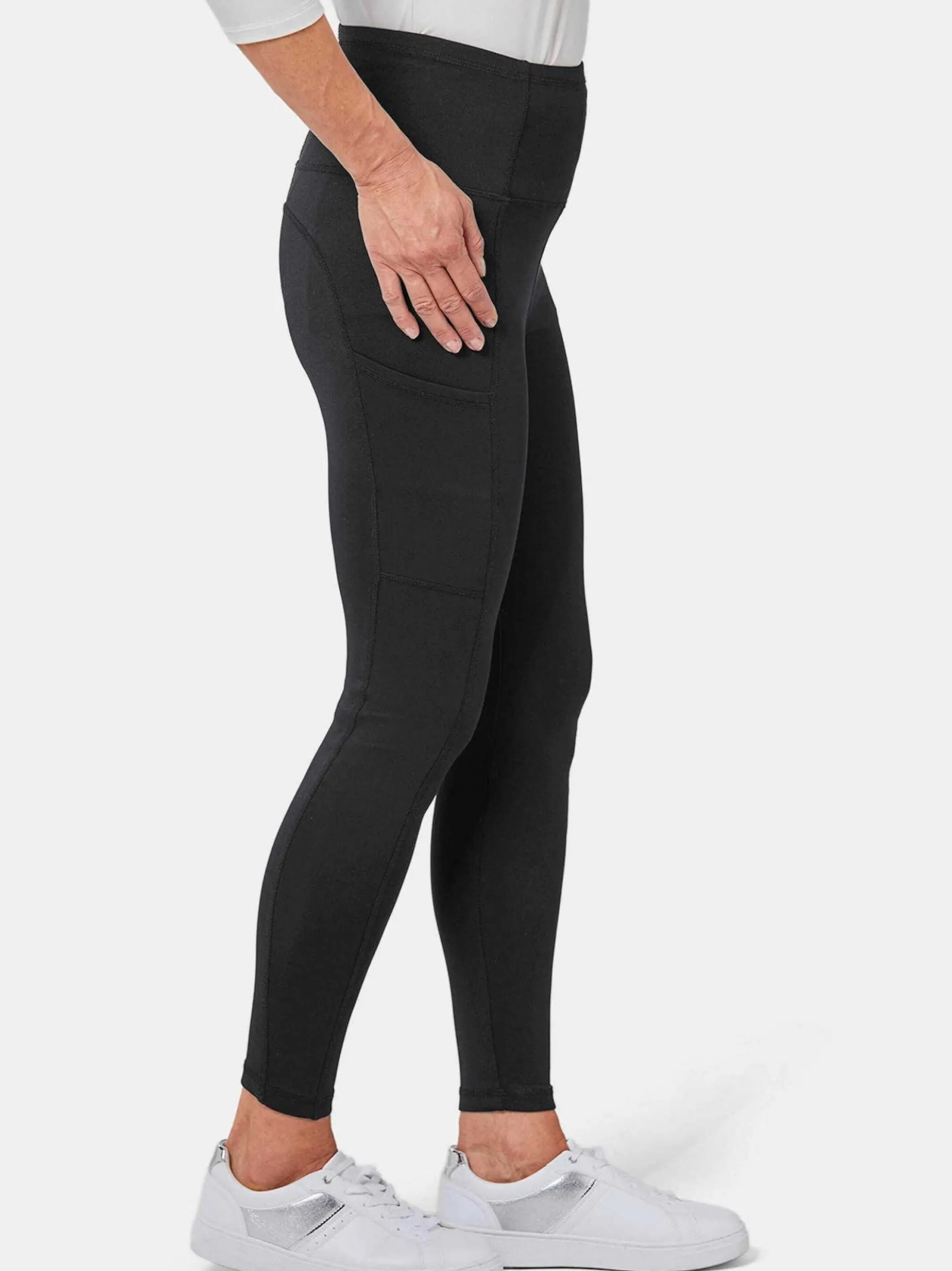 Goldner Damen Leggings in schwarz
