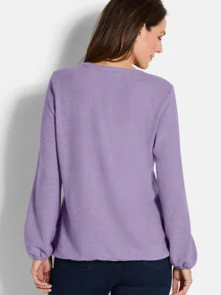 Goldner Damen Longshirts - Kurzgröße in flieder