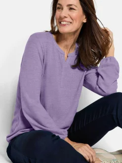 Goldner Damen Longshirts - Kurzgröße in flieder