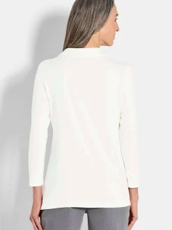 Goldner Damen Longshirts - Kurzgröße in weiß