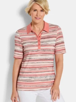 Goldner Damen Poloshirt in altrosa - Ärmel: Halbarm