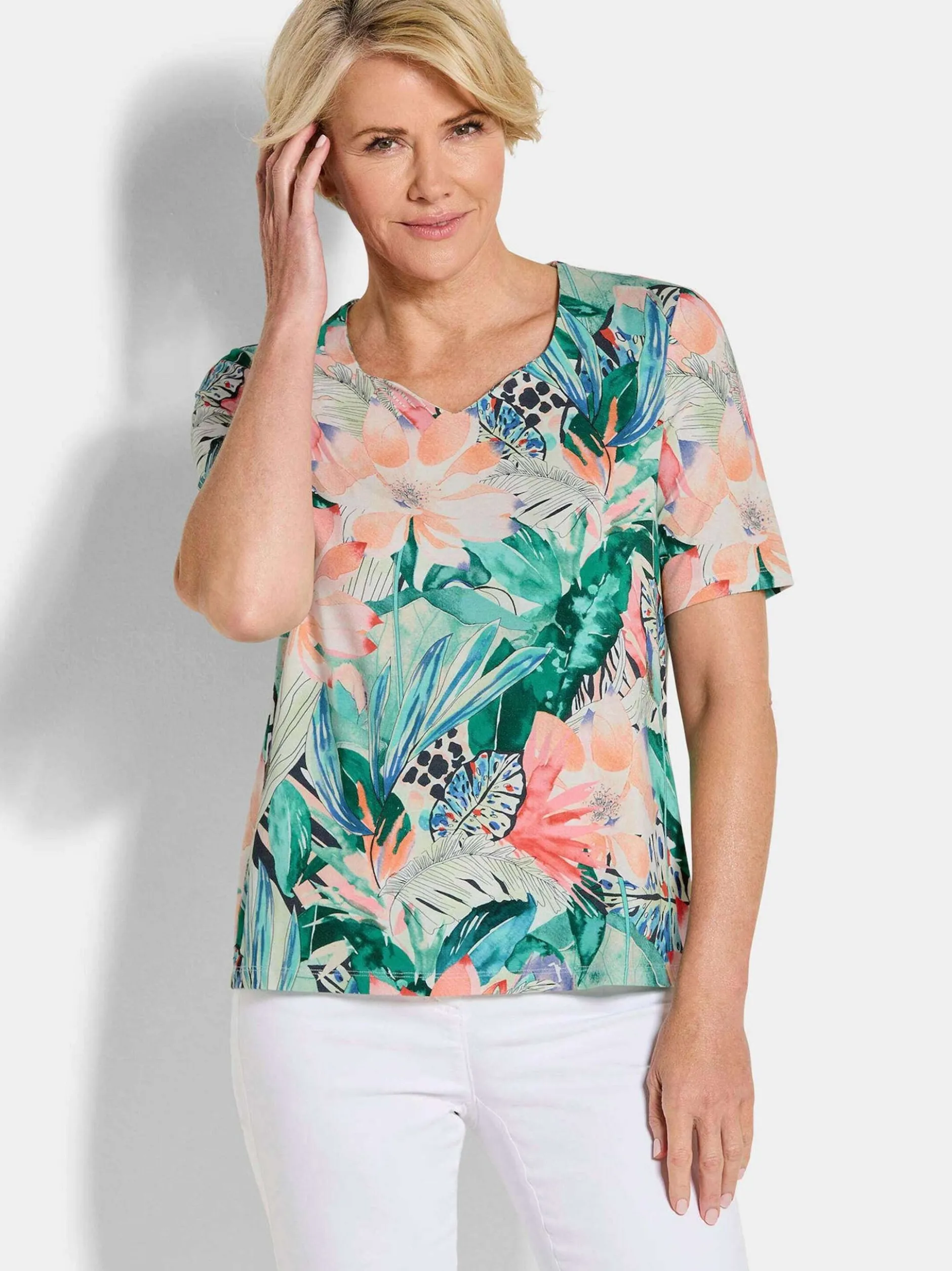 Goldner Damen Print Shirts in mehrfarbig