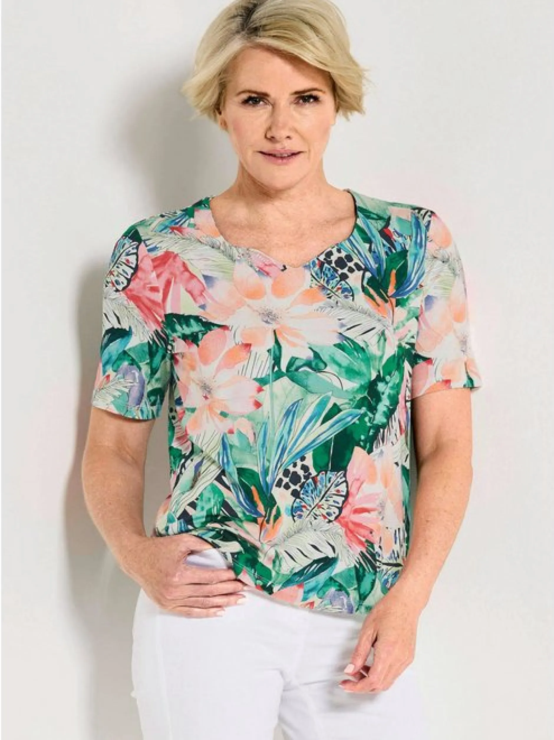 Goldner Damen Print Shirts in mehrfarbig