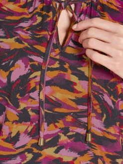 Goldner Damen Print Shirts in rot - Ärmel: 3/4 Arm