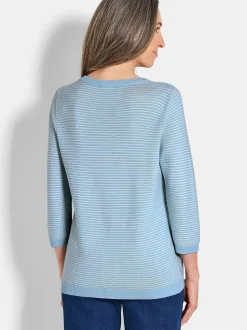 Goldner Damen Pullover in blau - Ausschnitt: Rundhals