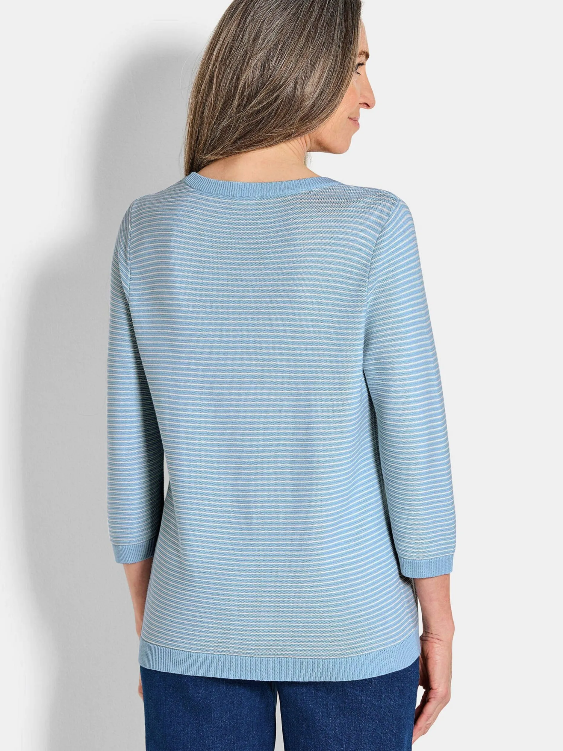 Goldner Damen Pullover in blau - Ausschnitt: Rundhals