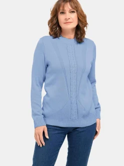 Goldner Damen Pullover in hellblau - Ärmel: langarm