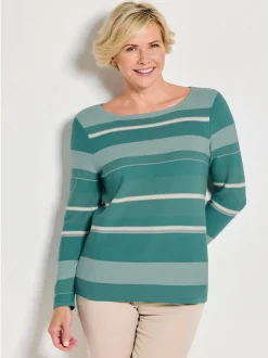 Goldner Damen Pullover in mehrfarbig - Ärmel: langarm