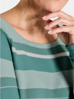 Goldner Damen Pullover in mehrfarbig - Ärmel: langarm