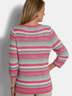 Goldner Damen Pullover in pink - Ausschnitt: Rundhals