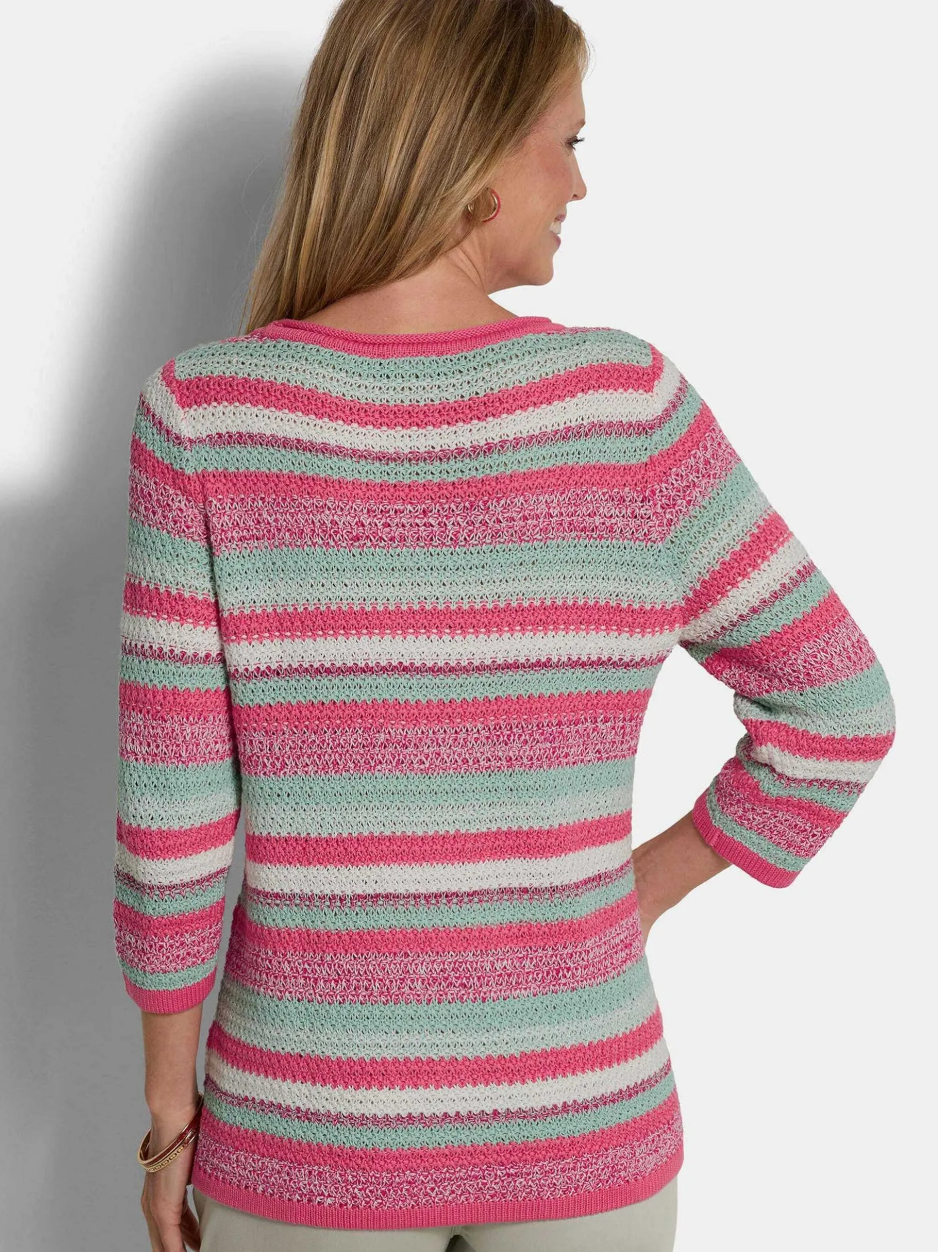 Goldner Damen Pullover in pink - Ausschnitt: Rundhals