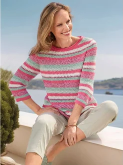 Goldner Damen Pullover in pink - Ausschnitt: Rundhals
