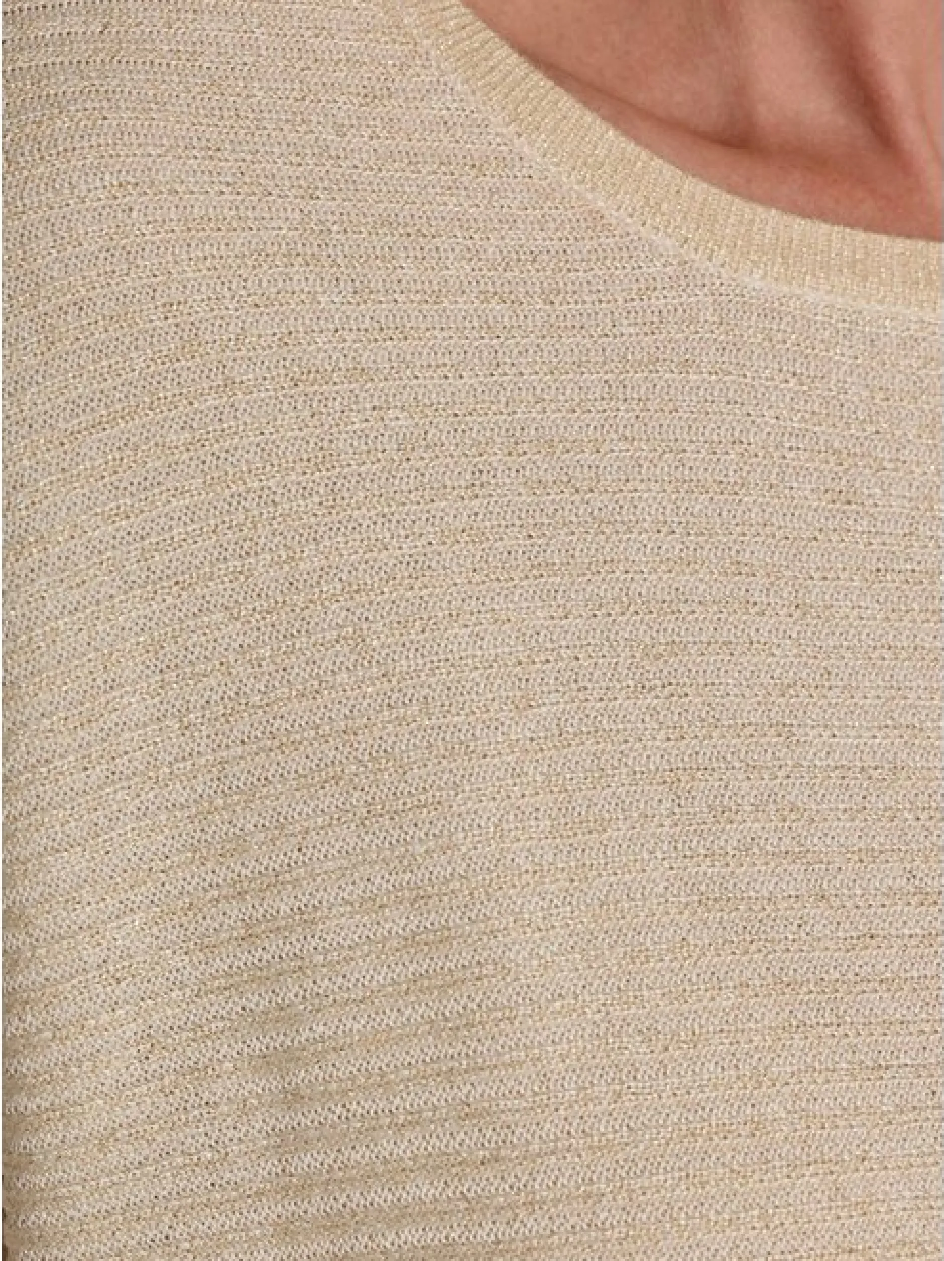 Goldner Damen Pullover - Kurzgröße in weiß