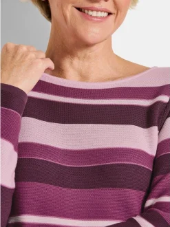 Goldner Damen Pullover - Kurzgröße in rosa
