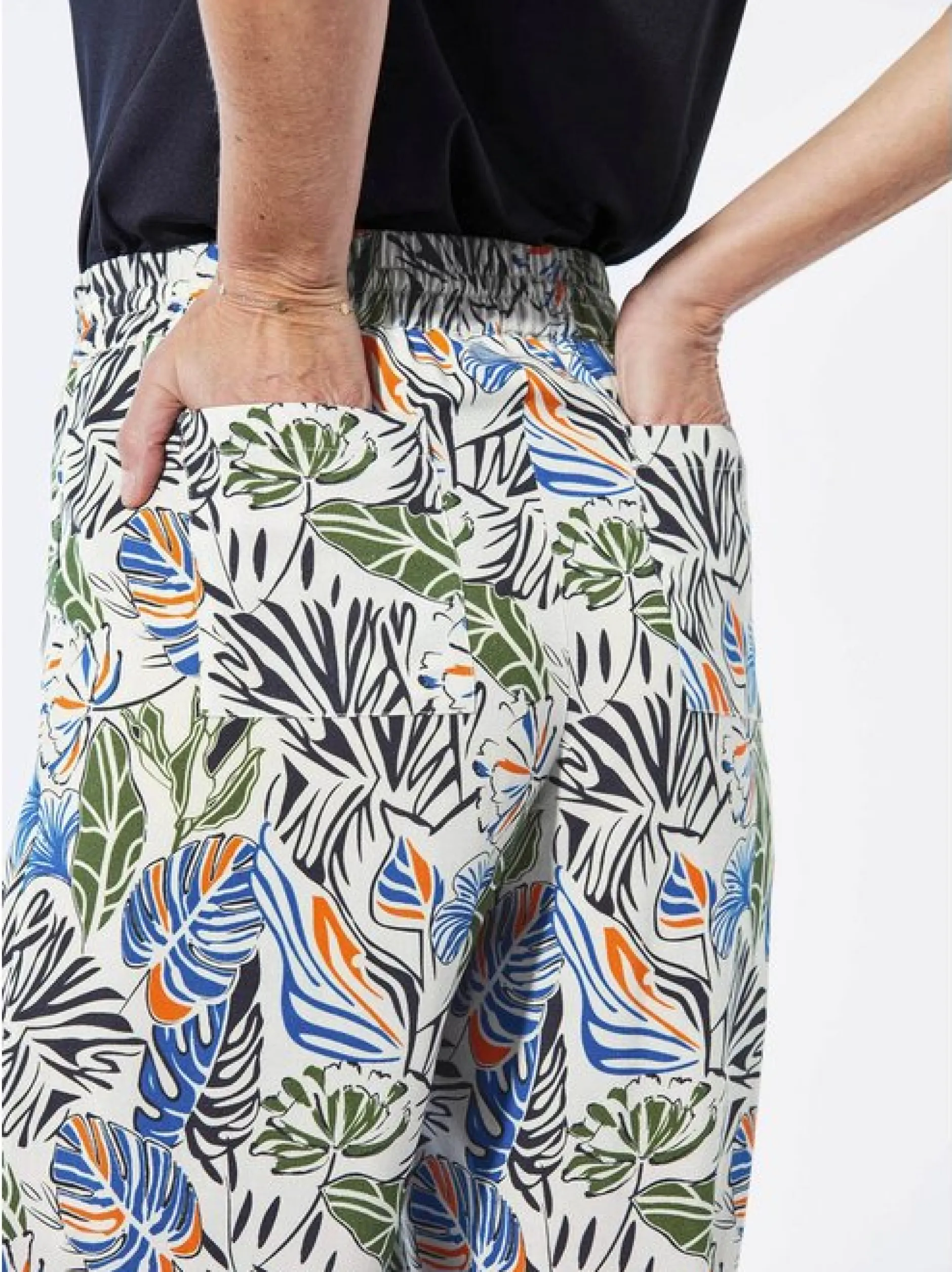 Goldner Damen Schlupfhose in mehrfarbig