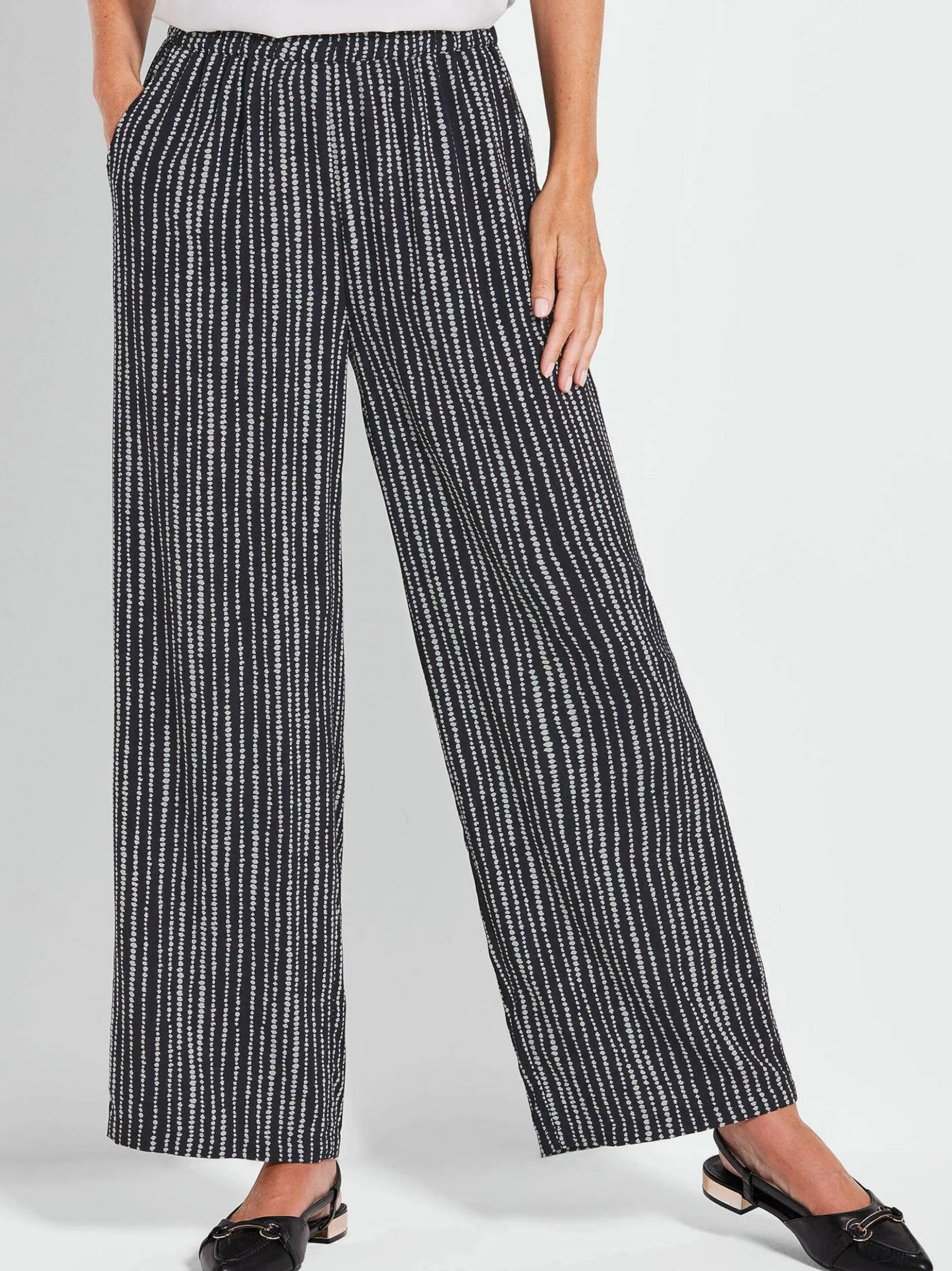 Goldner Damen Schlupfhose in schwarz