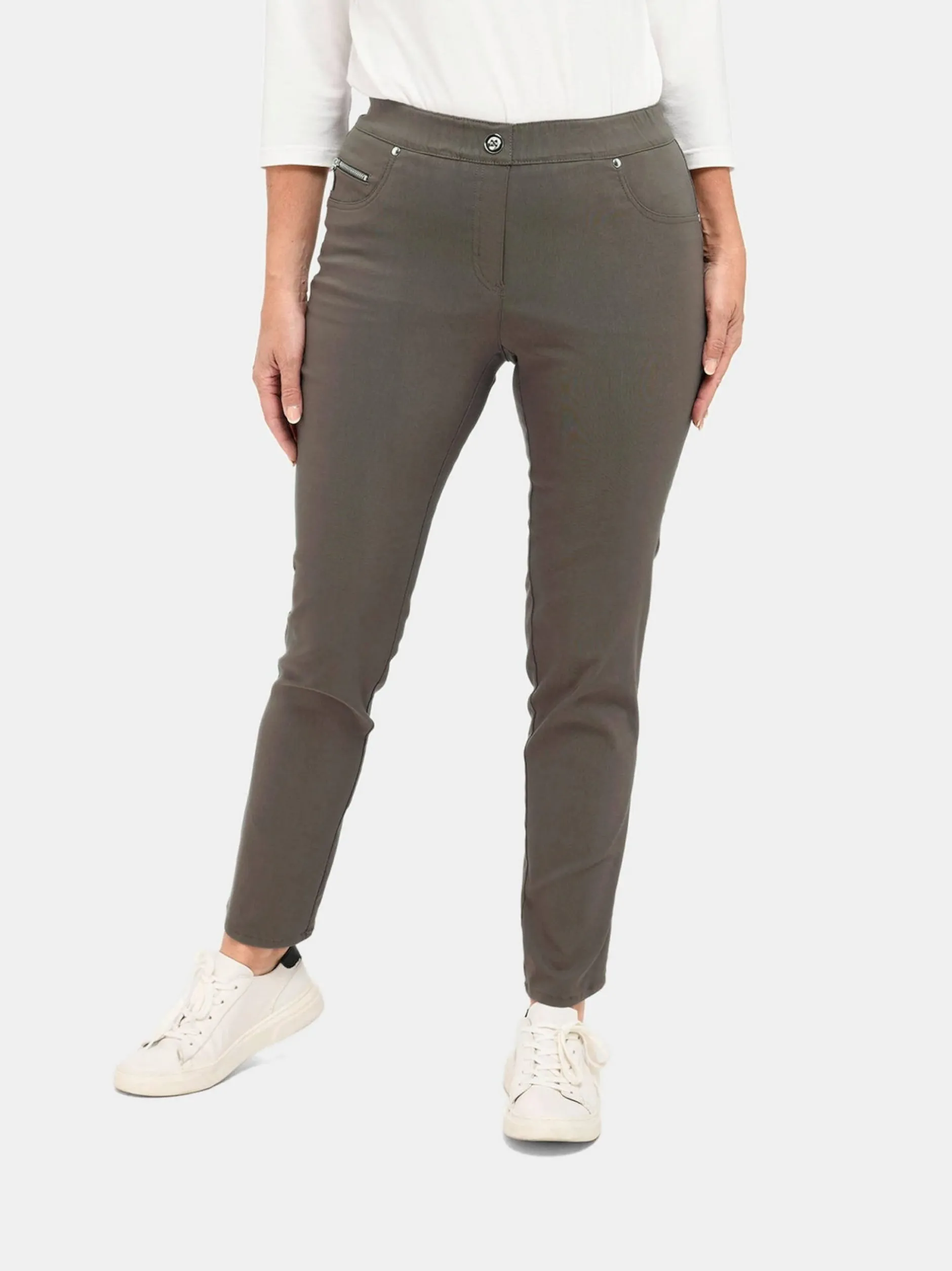 Goldner Damen Schlupfhosen in khaki
