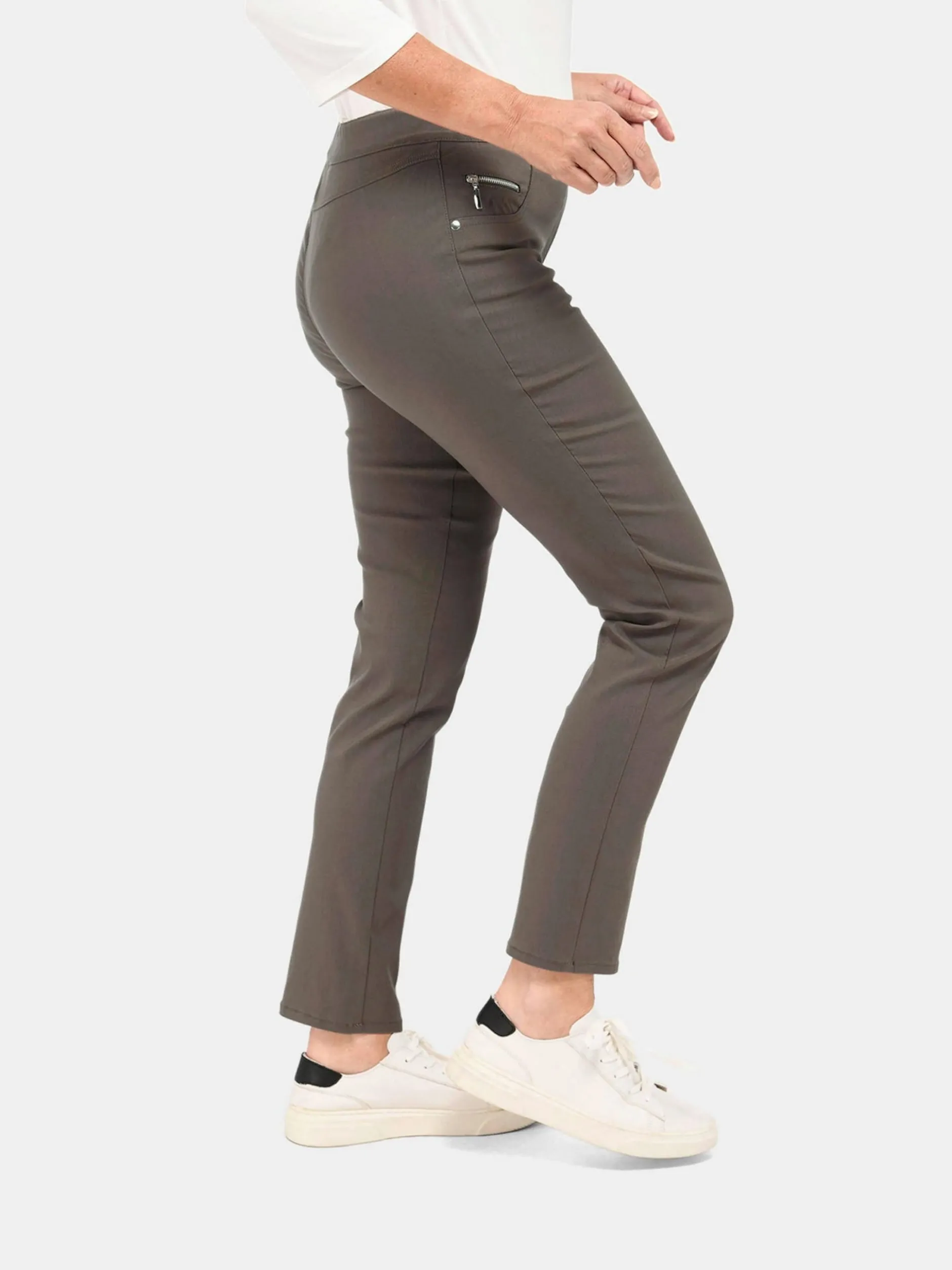Goldner Damen Schlupfhosen in khaki