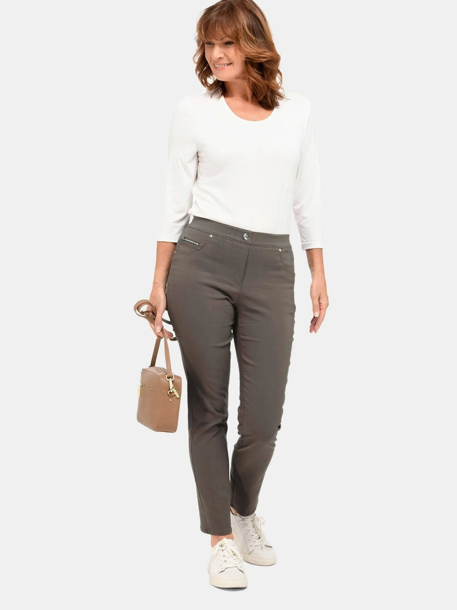 Goldner Damen Schlupfhosen in khaki