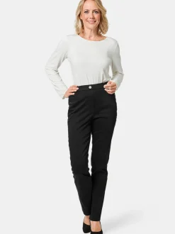 Goldner Damen Schlupfhosen in schwarz