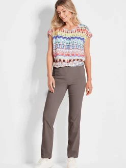 Goldner Damen Schlupfhosen in taupe