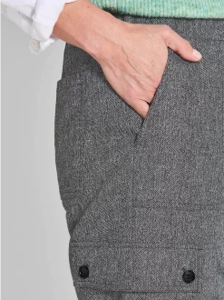 Goldner Damen Schlupfhosen in schwarz