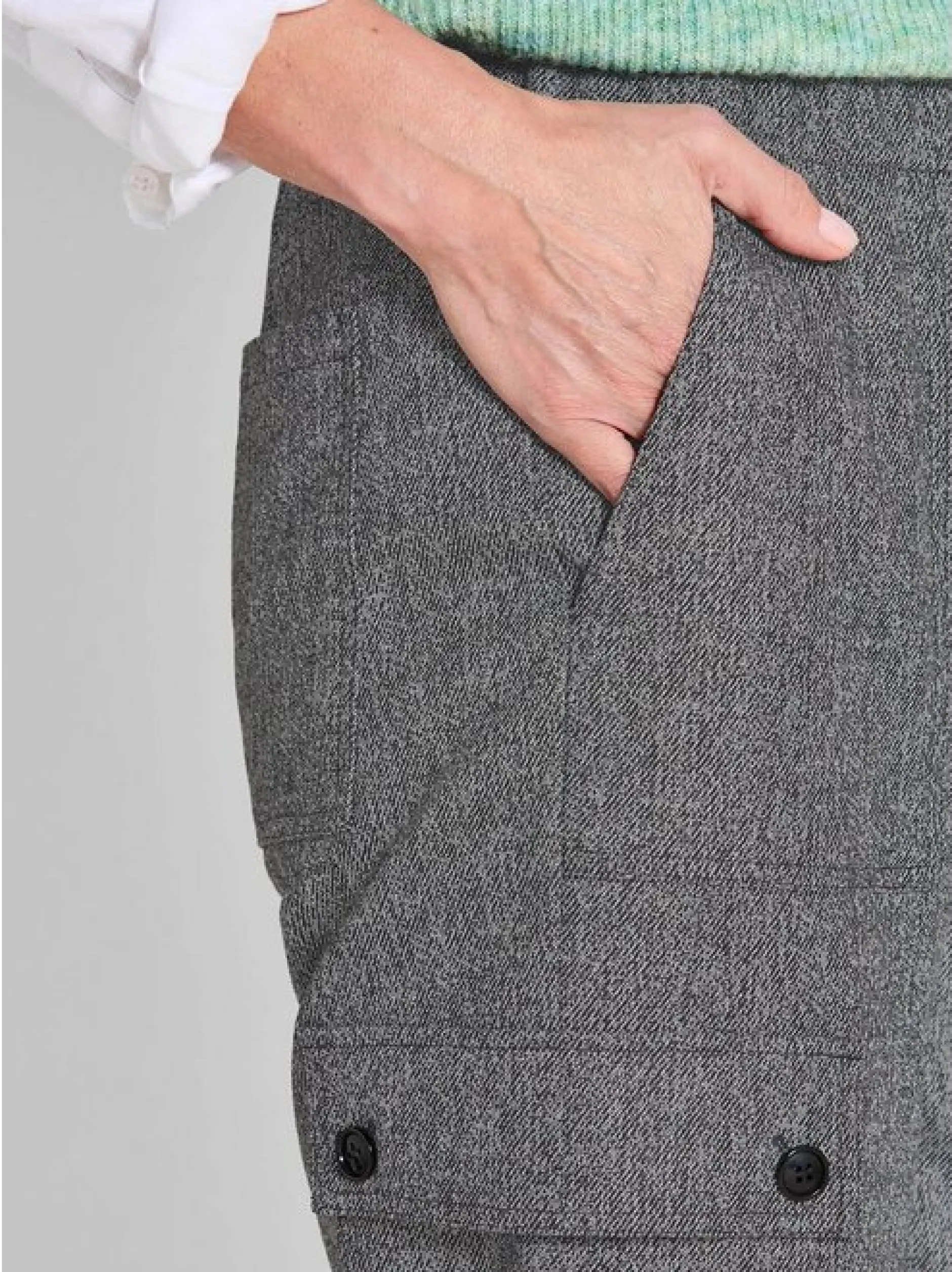 Goldner Damen Schlupfhosen in schwarz