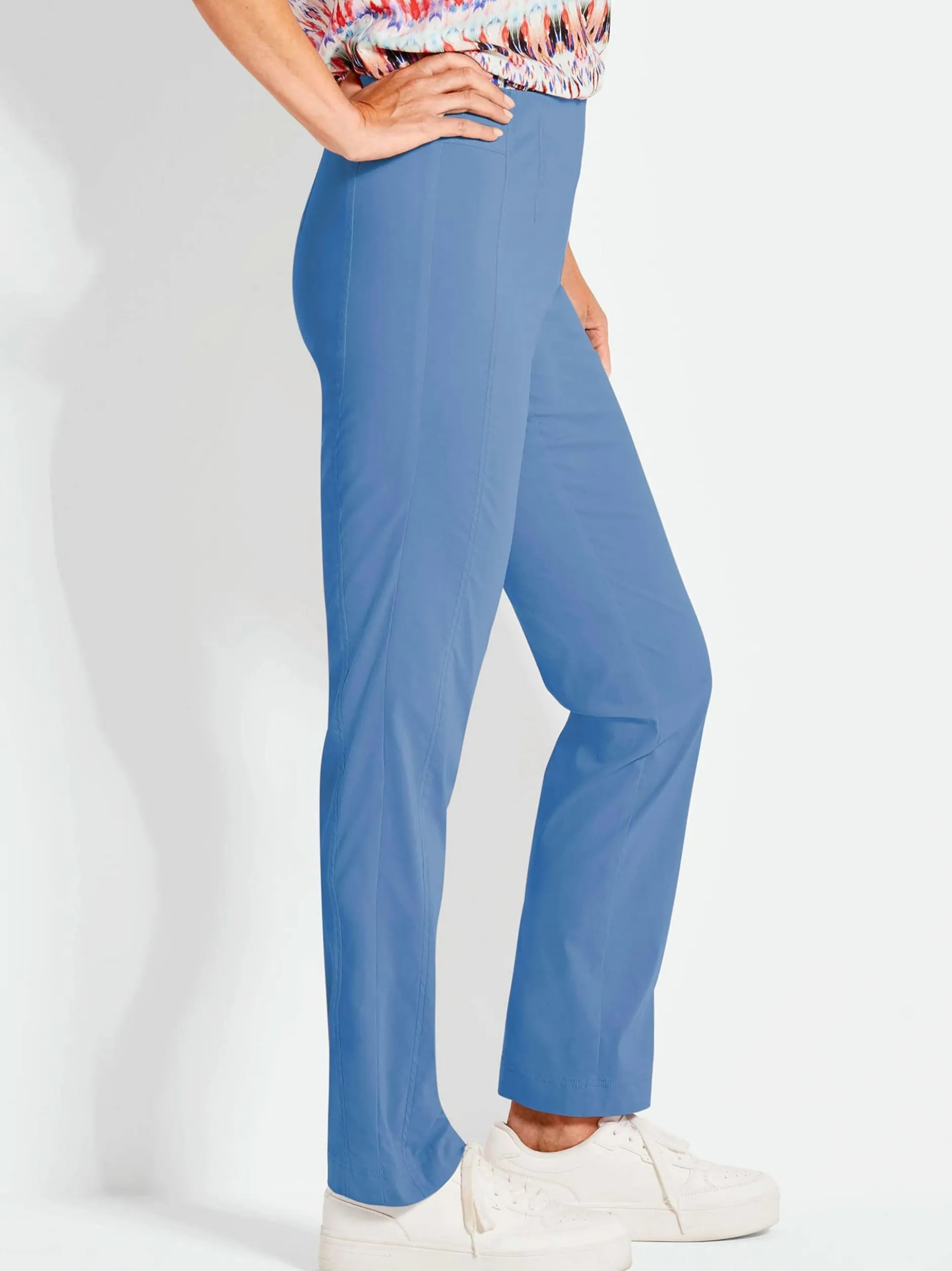 Goldner Damen Schlupfhosen in blau