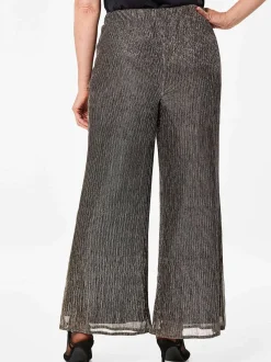 Goldner Damen Schlupfhosen in schwarz