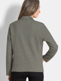 Goldner Damen Shirtjacken - Kurzgröße in grau