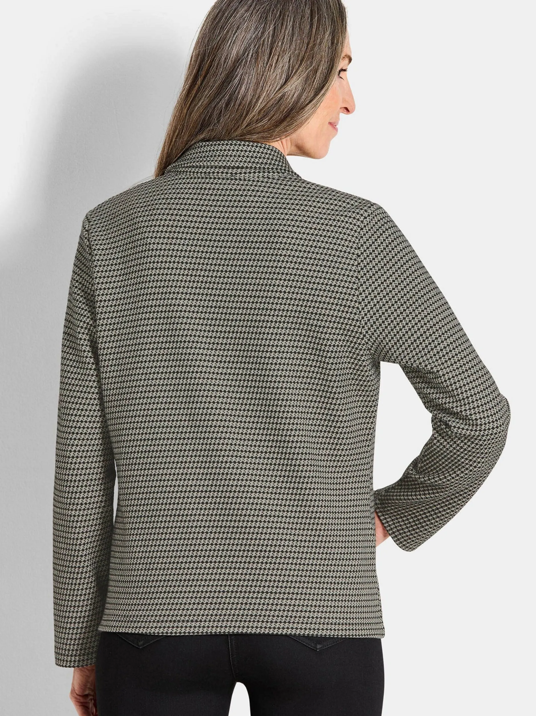 Goldner Damen Shirtjacken - Kurzgröße in grau
