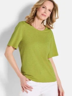 Goldner Damen Shirts in grün - Ausschnitt: Rundhals