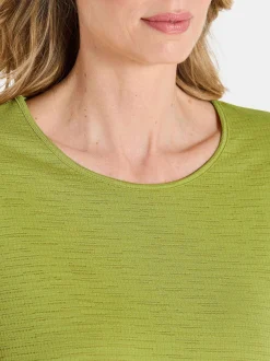 Goldner Damen Shirts in grün - Ausschnitt: Rundhals