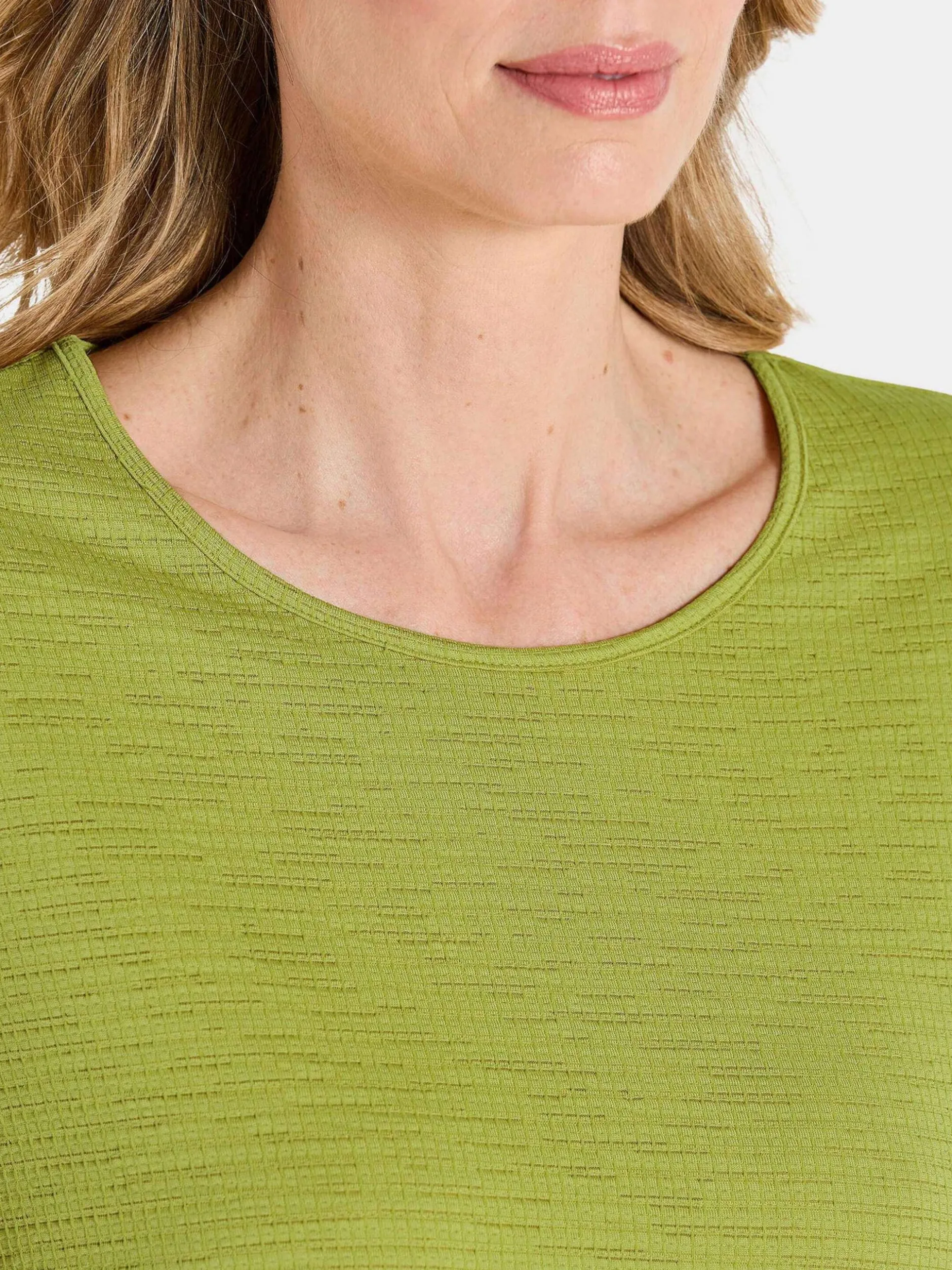 Goldner Damen Shirts in grün - Ausschnitt: Rundhals