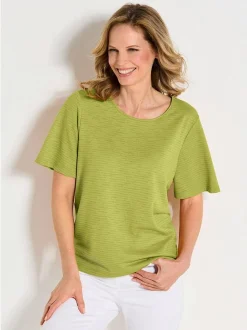 Goldner Damen Shirts in grün - Ausschnitt: Rundhals