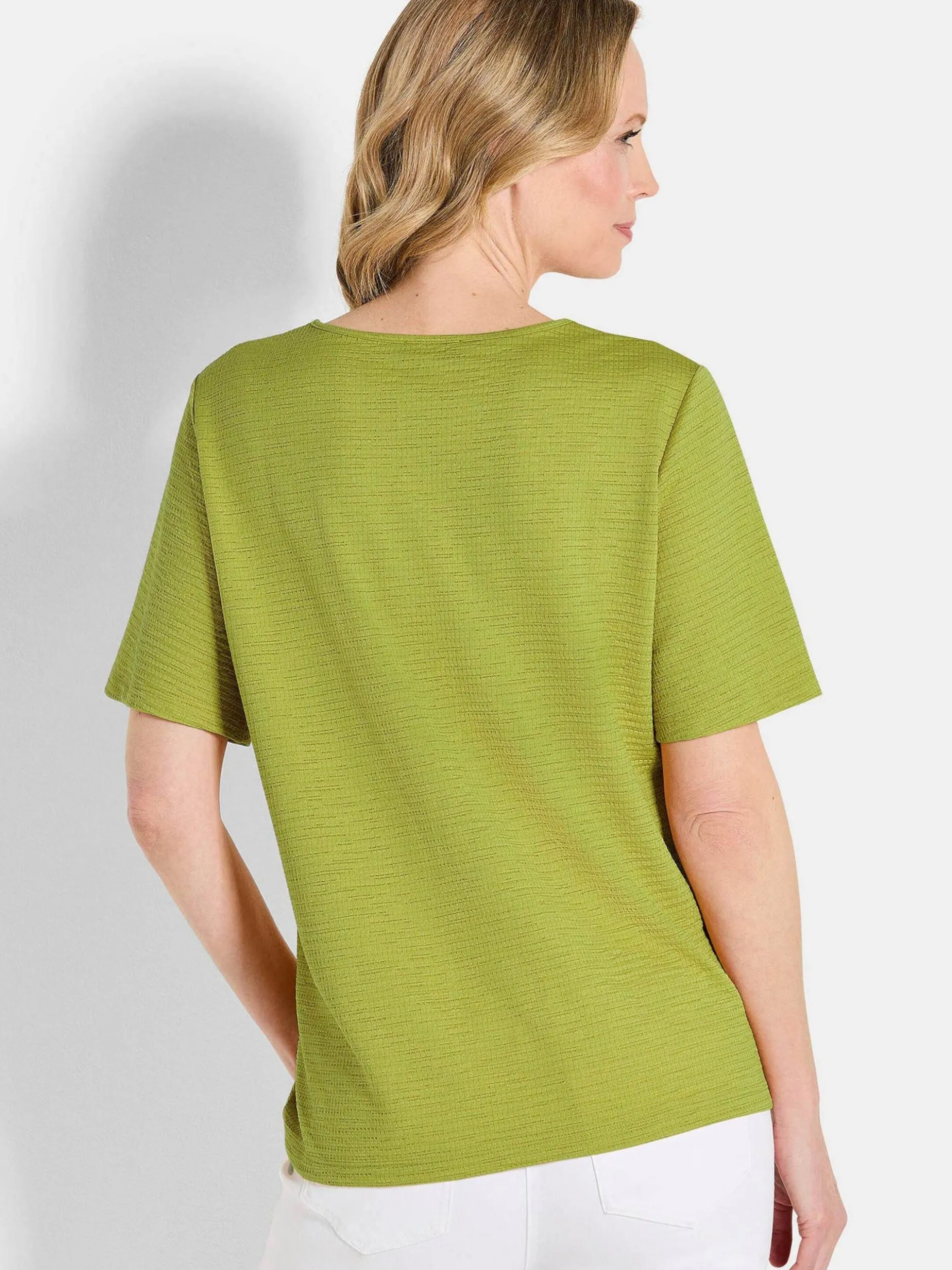 Goldner Damen Shirts in grün - Ausschnitt: Rundhals