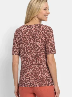 Goldner Damen Shirts in koralle - Ausschnitt: Rundhals