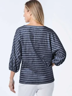 Goldner Damen Shirts in marine - Ausschnitt: U-Boot