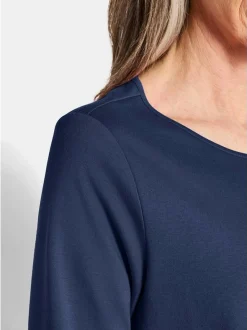 Goldner Damen Shirts in marine - Ausschnitt: U-Boot