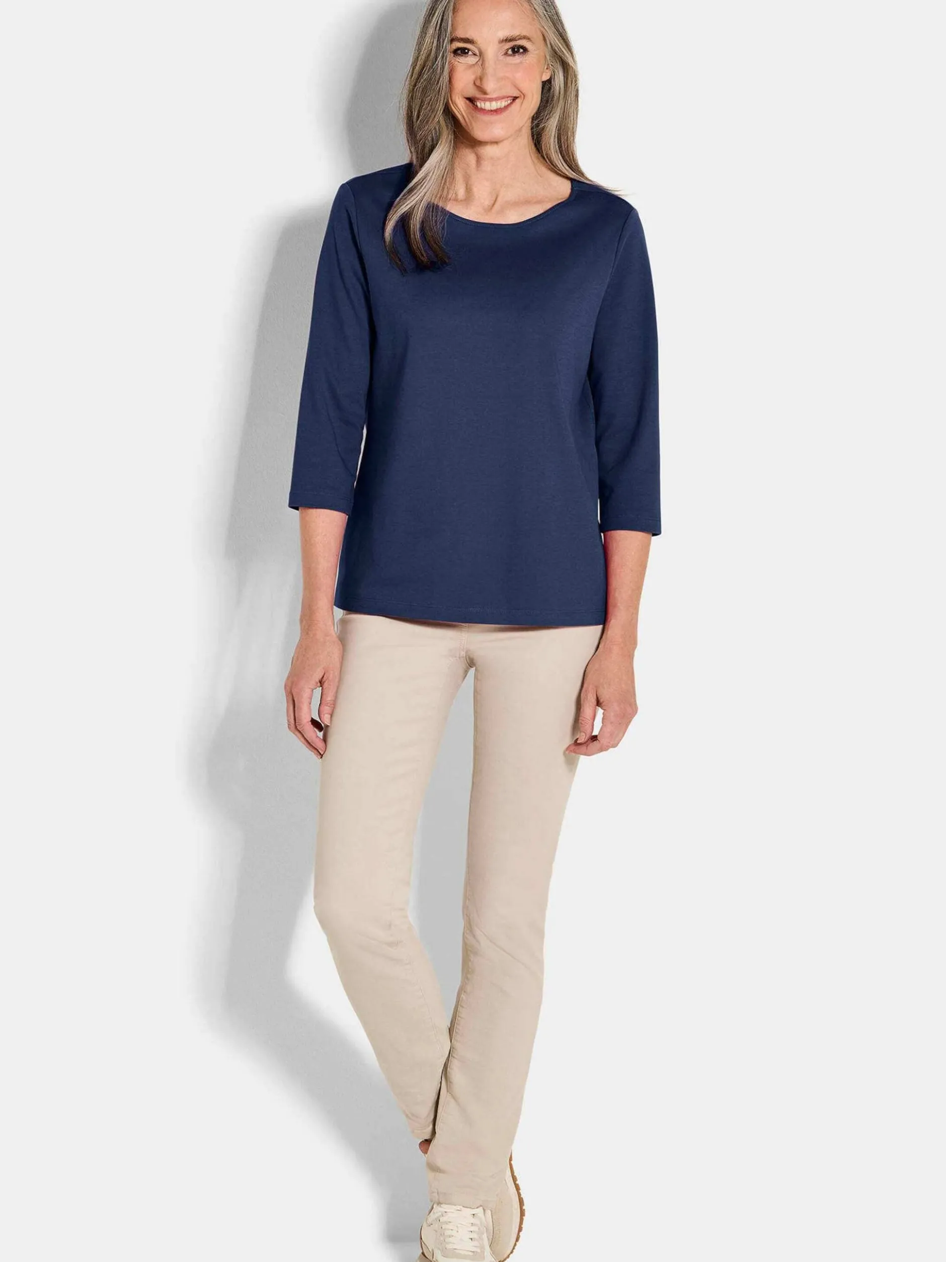 Goldner Damen Shirts in marine - Ausschnitt: U-Boot