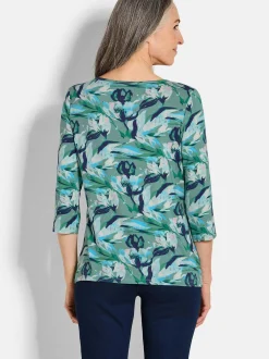 Goldner Damen Shirts in marine mehrfarbig