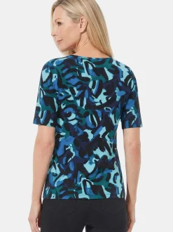 Goldner Damen Shirts in marine - Ausschnitt: Rundhals