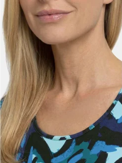 Goldner Damen Shirts in marine - Ausschnitt: Rundhals