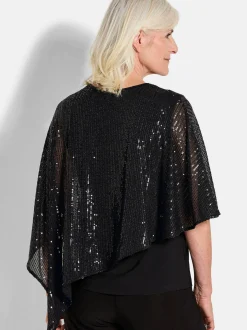 Goldner Damen Shirts in schwarz - Ärmel: 3/4 Arm