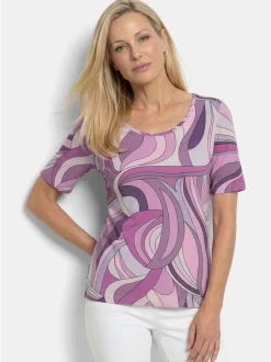 Goldner Damen Shirts - Kurzgröße in flieder