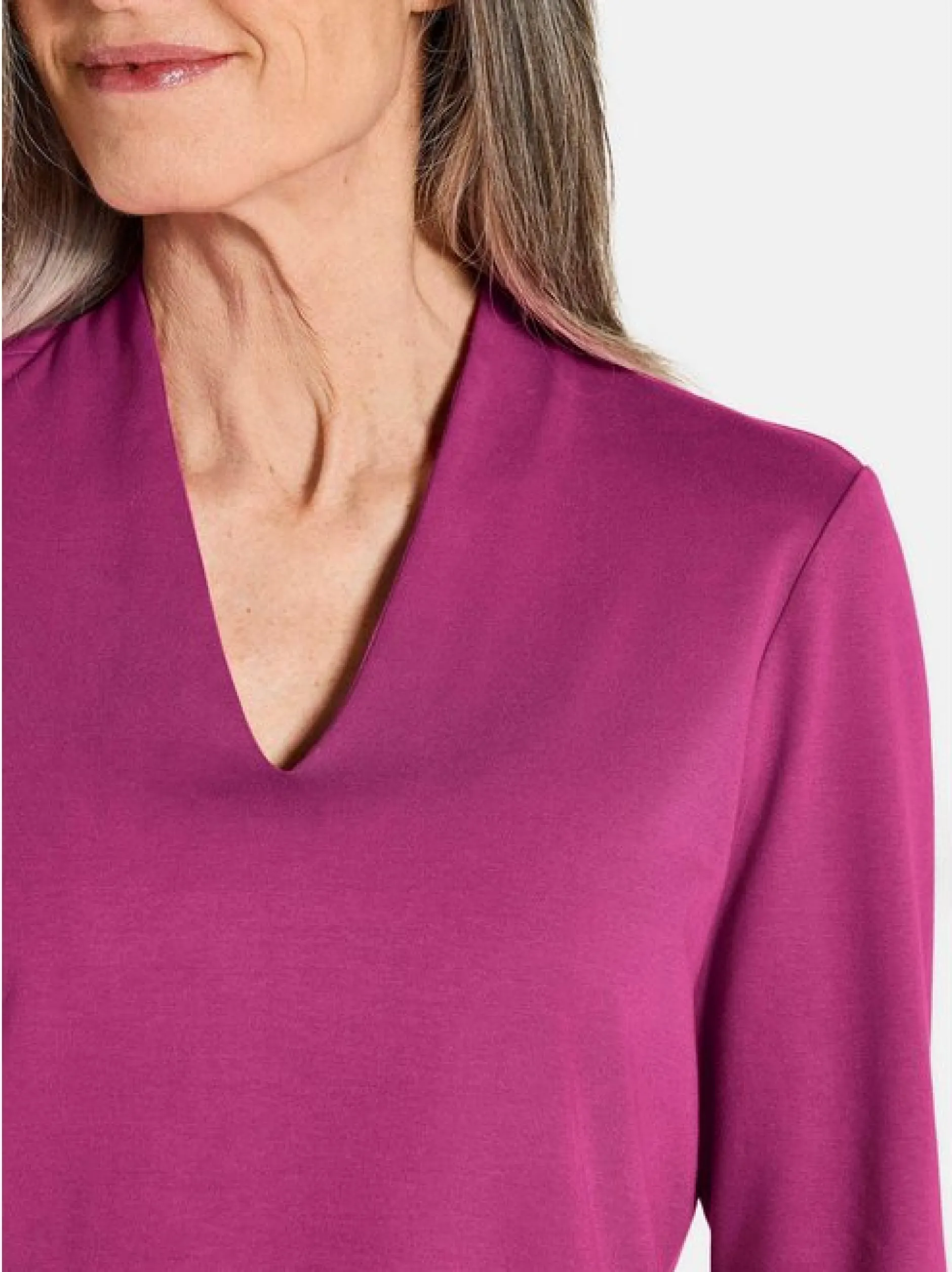 Goldner Damen Shirts - Kurzgröße in aubergine